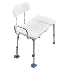 Tub Transfer Bench for Bathtub, 180 kg Capacity Heavy Duty Shower Chair with Arm, Backrest and Curtain Slot, Height Adjustable Shower Bench Bath Seat for Adults, Seniors, Elderly and Disabled