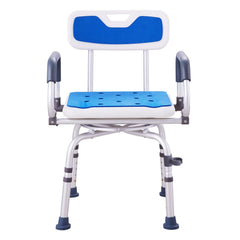 Swivel Shower Chair 360 Degree, Adjustable Shower Seat with Pivoting Arms for Inside Showers or Tubs, Non-Slip Rotating Bathtub Shower Chair for Elderly Disabled Injured, 400LBS Capacity