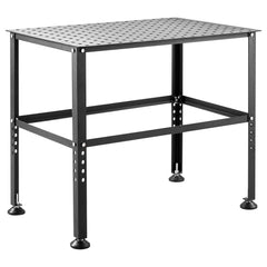 Welding Table 36" x 24", 800LBS Capacity Welding Workbench Table, Heavy-Duty Work Bench with 0.63" Fixture Holes and Non-slip Foot Pads for Welding Assembly Repair Works