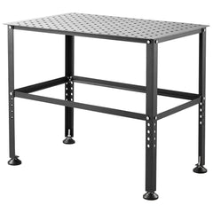 Welding Table 36" x 24", 800LBS Capacity Welding Workbench Table, Heavy-Duty Work Bench with 0.63" Fixture Holes and Non-slip Foot Pads for Welding Assembly Repair Works