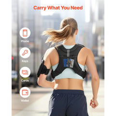 Weighted Vest, 16 lbs Weight Vest with Reflective Stripe, Adjustable Buckle Body Weight Vest for Men Women, Workout Equipment for Strength Training, Running, Jogging, Fitness, and Weight Loss