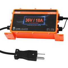 Golf Cart Battery Charger, 18 AMP, Smart Club Car Charger with Crowfoot Plug, Compatible with Lead-Acid AGM/GEL/EFB MF NMC LiFePO4 Batteries for Club Car EZGO Yamaha, IP67 ETL Certified