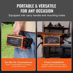 12 AMP Golf Cart Smart Battery Charger for EZGO D-Style IP67 ETL