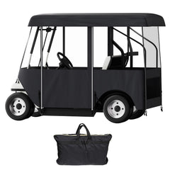 Golf Cart Enclosure, Polyester Driving Enclosure, Club Car Covers Universal Fits for 2+2 Passenger Golf Carts, Sunproof and Dustproof Outdoor Cart Cover