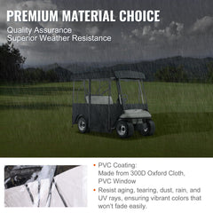 Golf Cart Enclosure, Polyester Driving Enclosure, Club Car Covers Universal Fits for 2+2 Passenger Golf Carts, Sunproof and Dustproof Outdoor Cart Cover