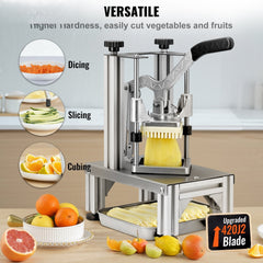 Commercial Vegetable Dicer Vegetable Chopper 4 Blades French Fry Cutter