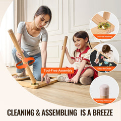 Kids Sensory Table Indoor Wooden Play Sand Water Table with 3 Storage Bins