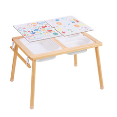 Kids Sensory Table Sand Water Play Table with 1 Paper Roll 3 Storage Bins