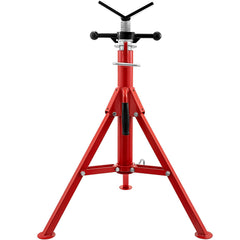 V Head Pipe Stand 1/8-12 inch Capacity, Adjustable Height 28-52 inch, Pipe Stands 2500 lbs Load Capacity, Portable Folding Pipe Stands, Carbon Steel Body More Durable