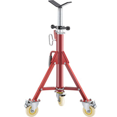 Pipe Stand, Pipe Jack Stands with Casters Adjustable Height 28-52 Inch, V Head Pipe Stand 882 LB, Folding Portable Pipe Stands 1/8 to 12 Inch Pipe Supporting, Steel Jack Stand