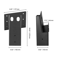 Deer Blind Brackets, Outdoor 3.6x3.6 Platform Bracket, Fit 3.5x3.5 In / 88.9x88.9 mm Lumber, 2204lbs/1000kg Capacity Steel Elevator Brackets for Deer Stand, Hunting Blinds, Shooting Shack, 8 Pcs