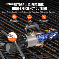 2000W Electric Hydraulic Rebar Cutter Cutting up to 1.1 Inch 5-28mm