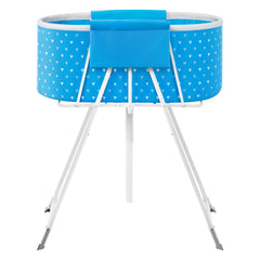 Portable Dog Bathtub, Elevated & Foldable Space-saving Pet Shower Station with Quick Drainage, Bathing Tub for Washing & Grooming Small and Medium Size Dogs and Cats Indoor & Outdoor, Light Blue