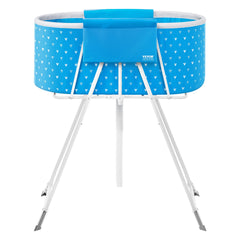 Portable Dog Bathtub, Elevated & Foldable Space-saving Pet Shower Station with Quick Drainage, Bathing Tub for Washing & Grooming Small and Medium Size Dogs and Cats Indoor & Outdoor, Light Blue