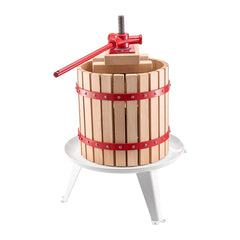 Fruit Wine Press Manual Press for Wine Making 3.2 Gal/12L Wood Basket