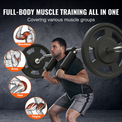 Safety Squat Bar, 318kg Fitness Squat Bar, Safety Squat Bar Attachment with Shoulder and Arm Pads, 28mm Diameter Weight Bar, Ideal for Front Squats, Lunges, Rehab, Physical Therapy