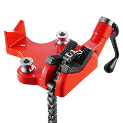Heavy-Duty Pipe Chain Vise, 1/4" - 6" Pipe Capacity, 28" Rugged Chain & Cast Iron Base, Industrial-Grade Pipe Clamping for Plumbing, Automotive Repairs, Metalworking