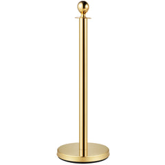4PCS Gold Stanchion Posts Queue, 38 Inch Red Velvet Rope, Crowd Control Barriers Queue Line Rope, Barriers for Party Supplies