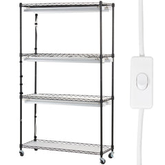 Plant Stand with Grow Lights 4 Tiers 180W 150 cm Tall Plant Grow Shelf