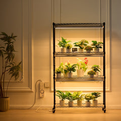 Plant Stand with Grow Lights 4 Tiers 180W 150 cm Tall Plant Grow Shelf
