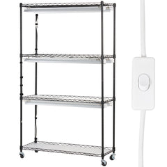 Plant Stand with Grow Lights 4 Tiers 180W 150 cm Tall Plant Grow Shelf