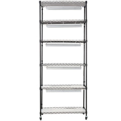 DIY Plant Stand with Grow Lights 6 Tiers 192W 70.9" Tall Plant Grow Shelf