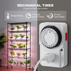 Plant Stand with Grow Light 6 Tiers 180W 180 cm Indoor Plant Grow Shelf
