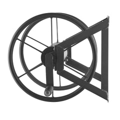 Wall Mounted Garden Hose Reel, Holds 200 ft 5/8-inch Manual Water Hose Winder, Heavy-Duty Steel, Outdoor Reel with Brass Fitting & 5ft Leader Hose, Space Saving, for Yard Lawn Garage
