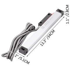 1 Axis Lathe Linear Scale 200mm with Accuracy 0.0002" Optical Length Precision Linear Scale Aluminum Body for Mill Milling Lathe Machine with Accessories (200mm(8"))