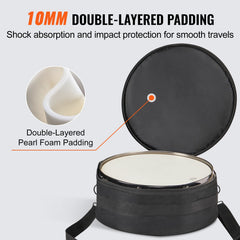 5-Piece Drum Bag Set, 1680D Oxford Fabric, Padded Drum Bags and Cases with 4.92 ft Detachable Shoulder Strap Carry Handles Foldable Design, for 55cm Kick 30cm Tom 33cm Tom 40cm Tom 35cm Snare