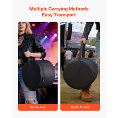 5-Piece Drum Case Set, 600D, Padded Drum Bags for Bass, Tom, and Snare, Thick Padding, Lightweight Protective Covers, Travel Storage Cases with Portable Handle, for Drums Accessories Protection