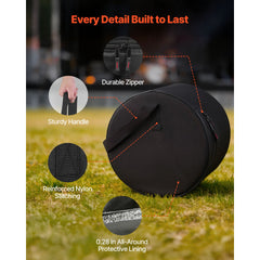 5-Piece Drum Case Set, 600D, Padded Drum Bags for Bass, Tom, and Snare, Thick Padding, Lightweight Protective Covers, Travel Storage Cases with Portable Handle, for Drums Accessories Protection