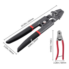 Crimping Tool, Up To 2.2mm Wire Rope Crimping Tool, Crimping Loop Sleeve Kit with a Cable Cutter and 160pcs Aluminum Buckles, Teflon Coating Anti-Rust Fishing Crimping Tool
