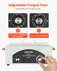 High Temperature Autoclave Machine, 2L, 300W High Temperature Cleaner Machine Box with Adjustable Temperature and Time, Dry Heat Cabinet Nail Tool Cleaner for Labs, Home, Nail and Beauty Salons