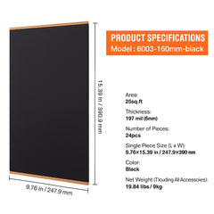Car Sound Deadening Mat, 200 mil 2.3sq.m Car Sound Dampening Material, Butyl Automotive Sound Deadener, Noise Insulation and Vibration Dampening Material for Car