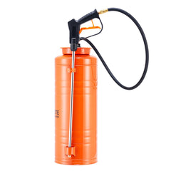 Industrial Concrete Sprayer, 14L Stainless Steel Sprayer, Heavy Duty Tri-Poxy Pump Sprayers, 52cm Wand with Ergonomic Gun Handle, 1.2m & 3m Hoses, 2 Brass Nozzles for Construction, Garden