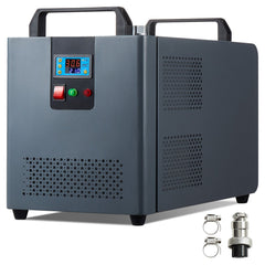 Industrial Water Chiller, KH-6000, 200W Industrial Water Cooler Cooling System with Compressor 12 L Water Tank Capacity 7.8 L/min Max Flow Rate, for CO2 Laser Engraving Machine Cooling Machine