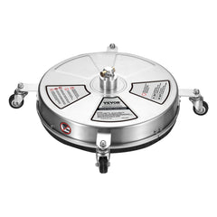 18" Pressure Washer Surface Cleaner w/ Wheels, Stainless Steel Concrete Cleaner 4000 Max PSI , 1/4" Quick-Connect Connector w/ 2 Extension Wand, Heavy Duty Power Washer For Floor Driveway, Patio