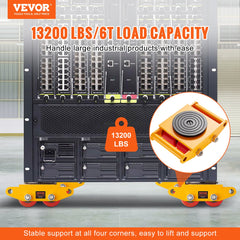 Machinery Skate Dolly Machinery Mover 13200lbs/6T Carbon Steel 4 PU Wheels