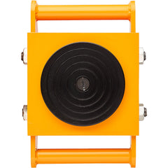 4PCS Machinery Skate Dolly, 17637LBS/8T Industrial Machinery Mover, Heavy Duty Carbon Steel Machinery Moving Skate with 4 PU Wheels and 360° Rotation Non-Slip Cap for Warehouse Workshop Factory
