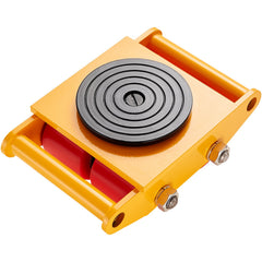 4PCS Machinery Skate Dolly, 17637LBS/8T Industrial Machinery Mover, Heavy Duty Carbon Steel Machinery Moving Skate with 4 PU Wheels and 360° Rotation Non-Slip Cap for Warehouse Workshop Factory