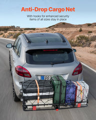 53" x 19" x 5", Hitch Cargo Carrier, 500 lbs Capacity Hitch Cargo Carrier with Hitch Stabilizer & Ratchet Straps, Hitch Mount Cargo Carrier with Cargo Net with Hook, Fit for SUVs