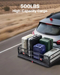 60" x 24" x 14", Hitch Cargo Carrier, 500 lbs Capacity Hitch Cargo Carrier with Anti-Rattle Hitch Stabilizer, Folding Hitch Mount Cargo Carrier with Pins and Latches, Fit for SUVs/Pickup Trucks