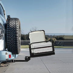 60" x 24" x 14", Hitch Cargo Carrier, 500 lbs Capacity Hitch Cargo Carrier with Anti-Rattle Hitch Stabilizer, Folding Hitch Mount Cargo Carrier with Pins and Latches, Fit for SUVs/Pickup Trucks
