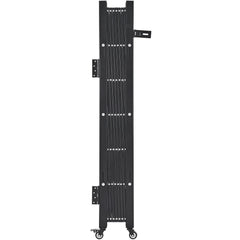 Single Folding Security Gate, Lockable Scissor Gate with 360 degree Swivel Casters, Outdoor Barricade Steel Retractable Gates, for Entry Security, Garage, Warehouse & Pool, 1900 x 1310 mm (W x H)