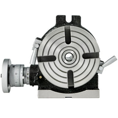 Rotary Table 6inch(150mm) Horizontal Vertical Milling Table 2/5inch(10mm) 4-Slot Milling Rotary Table MT-2 Rotary Table for Milling with Indexing Plate Set for Precision Milling Drilling