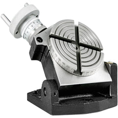 Rotary Table 4 INCH/100 MM Horizontal Vertical Rotary Table 4-Slot Rotary Table for Milling Machine MT-2 Rotary Table for Milling 360 Degrees Precision Rotary Table for Milling Drilling Vise
