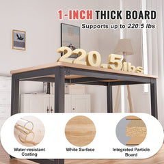 Table Top, 55" x 27.6" x 1", 220.5 lbs Load Capacity, Universal One-Piece Particle Board Desktop for Height Adjustable Electric Standing Desk Frame, Rectangular Countertop for Home & Office Desk