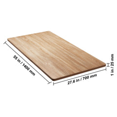 Table Top, 55" x 27.6" x 1", 220.5 lbs Load Capacity, Universal One-Piece Particle Board Desktop for Height Adjustable Electric Standing Desk Frame, Rectangular Countertop for Home & Office Desk