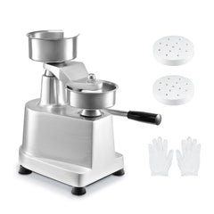 Commercial Burger Patty Maker, 100mm Hamburger Beef Patty Maker, Heavy Duty Food-Grade Stainless Steel Bowl Burger Press Machine, Kitchen Meat Forming Processor with 1000 Pcs Patty Papers
